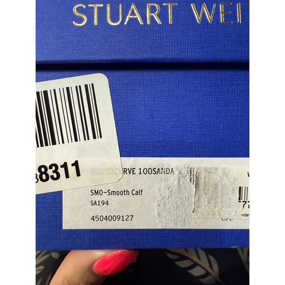 $495 MSRP - Stuart Weitzman Antique White Ankle Strap Sandal - Sz 38 - NWB - Picture 8 of 8